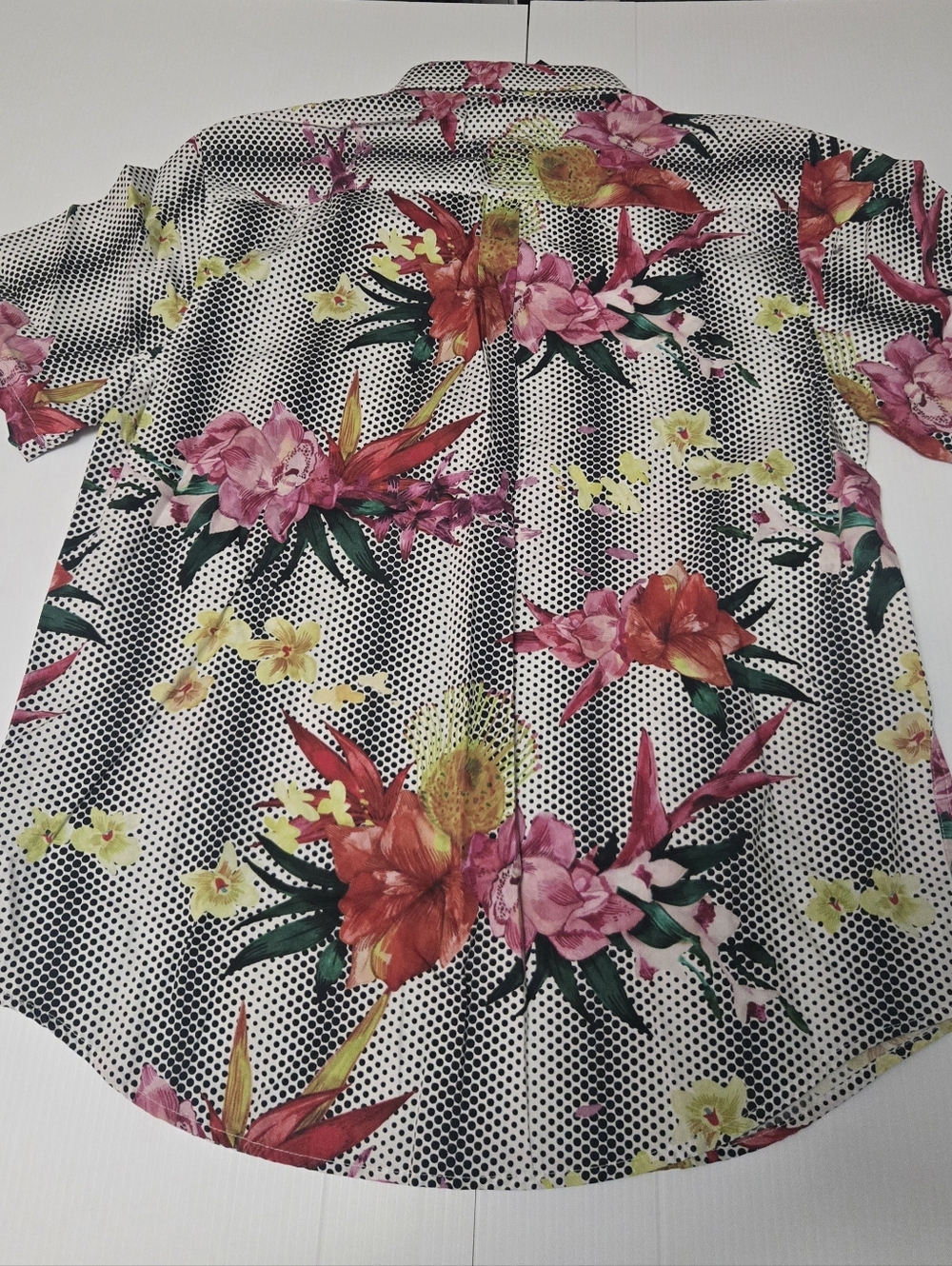 Stussy Rare New With Tags 2016 Drop, Out Of Stock,  Psychedelic Floral Dot Shirt - Picture 4 of 5